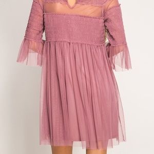 BABYDOLL MESH PINK DRESS